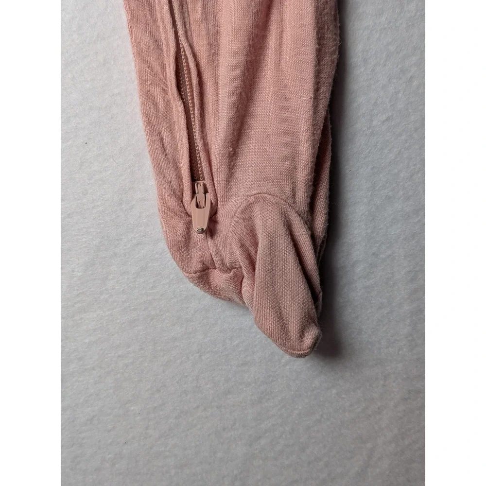 Carters Baby Girl 3M Pink Long Sleeve Footed Sleeper Two Way Zip Pajamas